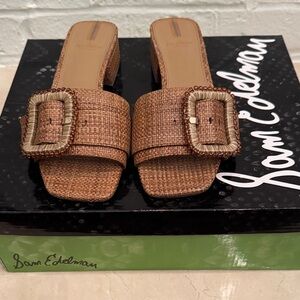 Sam Edelman Deacon Bead Woven Mules with Buckle